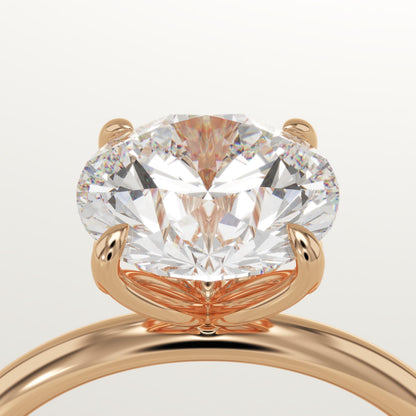2 CT Round Cut Solitaire Moissanite Engagement Ring