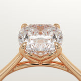 2.0 CT Cushion Cut Solitaire Lab-Grown Diamond Engagement Ring