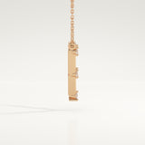 0.08 TCW Round Lab-Grown Diamond V Shaped Necklace