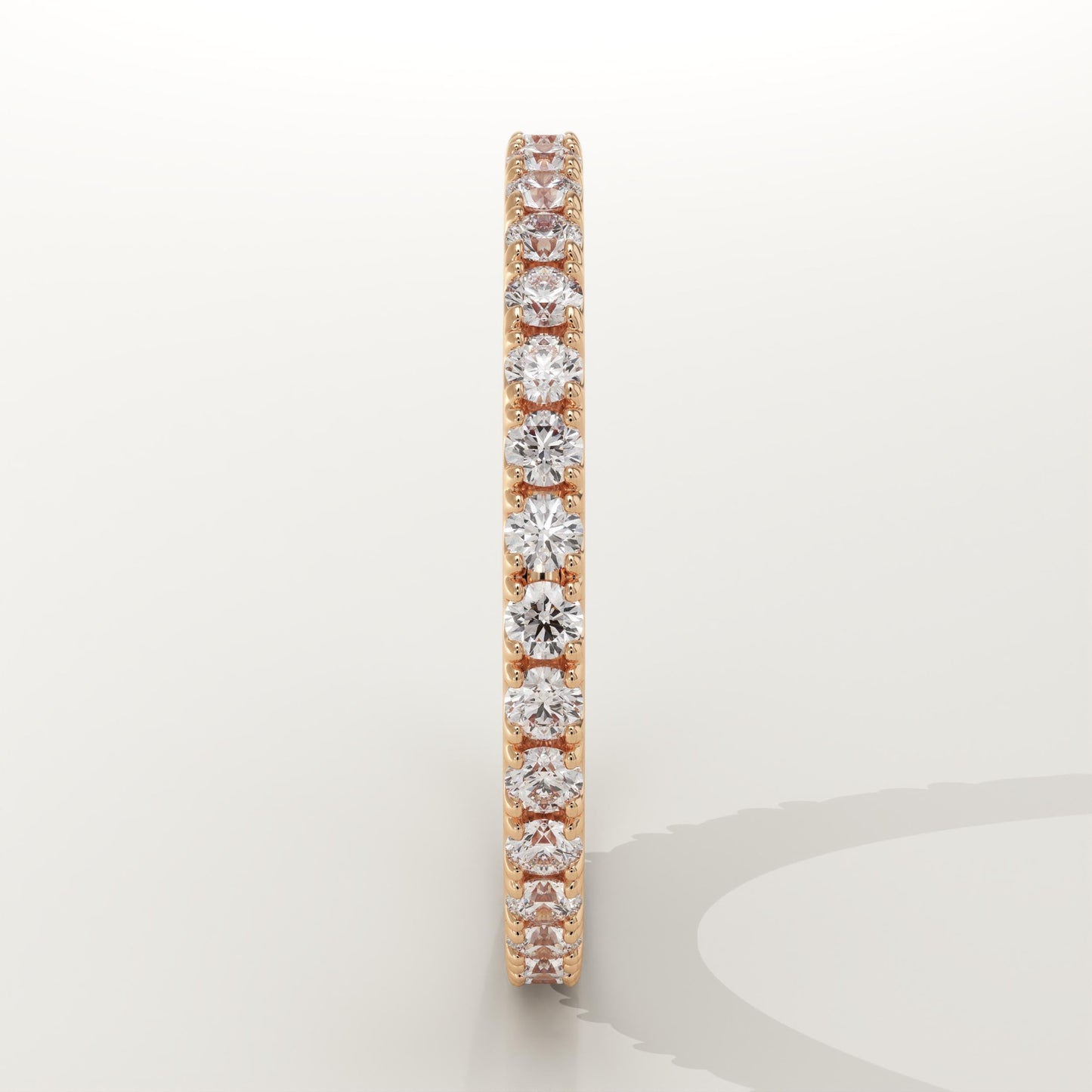 0.74 TCW Round Lab-Grown Diamond Full Eternity Wedding Band