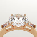 2.0 CT Round Cut Three Stone Lab-Grown Diamond Engagement Ring