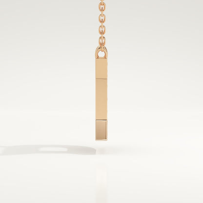 0.243 TCW Round Lab-Grown Diamond D Initial Necklace