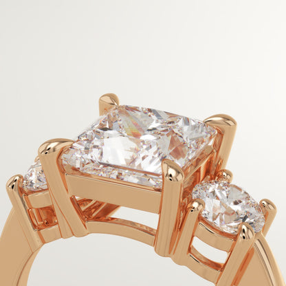 Princess Cut Three Stone Lab-Grown Diamond Engagement Ring