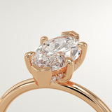 1.5 CT Marquise Cut Hidden Halo Lab-Grown Diamond Engagement Ring