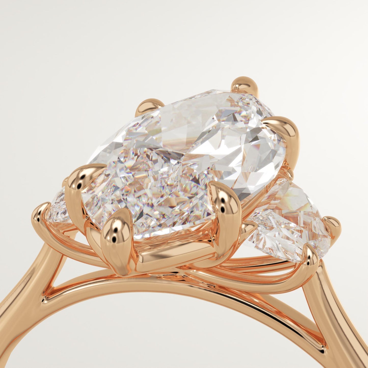 1.75 CT Marquise Cut Three Stone Moissanite Engagement Ring