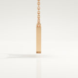 0.202 TCW Round Lab-Grown Diamond M Initial Necklace