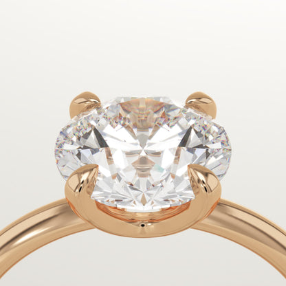 2 CT Round Cut Solitaire Moissanite Engagement Ring