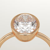 1.25 CT Oval Cut Bezel Lab-Grown Diamond Engagement Ring