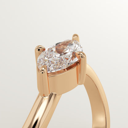 Marquise Cut Solitaire Lab-Grown Diamond Engagement Ring