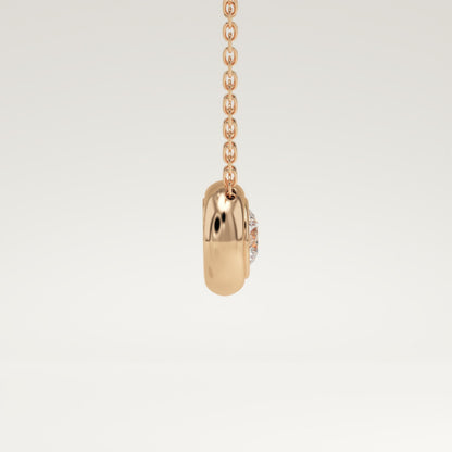 0.28 CT Round Lab-Grown Diamond Solitaire Bezel Necklace