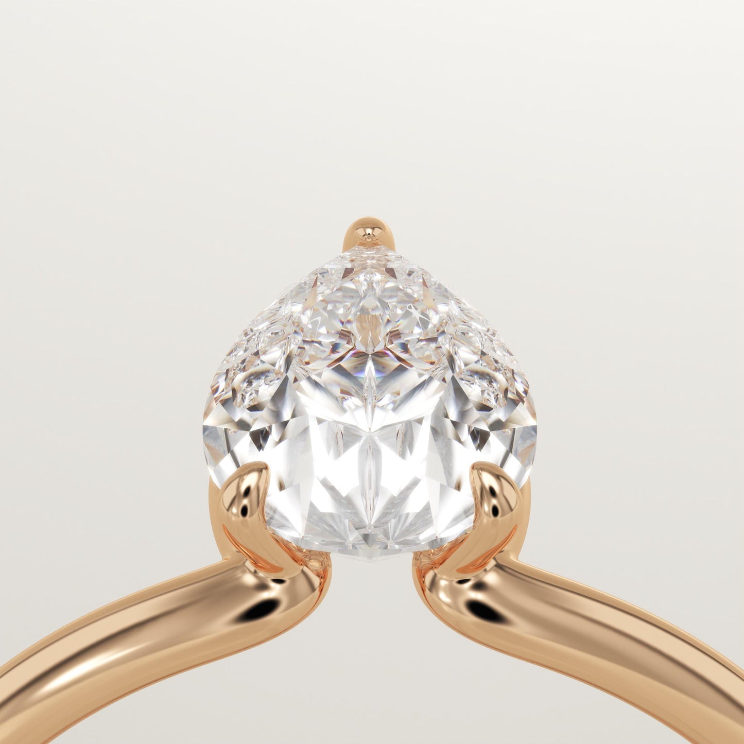 Pear Cut Solitaire Lab-Grown Diamond Engagement Ring