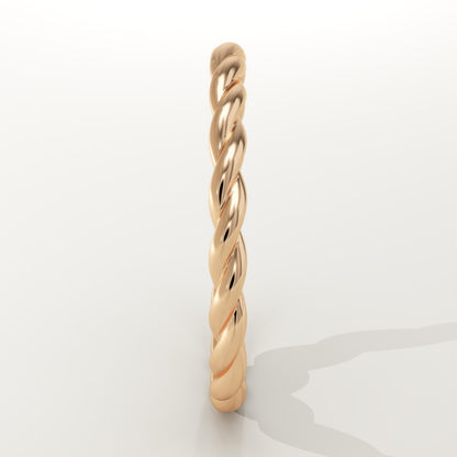 Twisted Shank Wedding Band