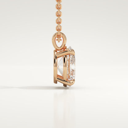 2 CT Oval Lab-Grown Diamond Solitaire Necklace