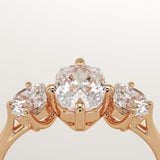 2.0 CT Elongated Cushion Cut Three Stone Lab-Grown Diamond Engagement Ring