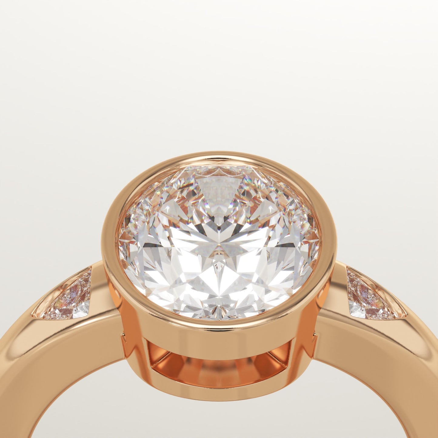 Oval Cut Three Stone Lab-Grown Diamond Engagement Ring