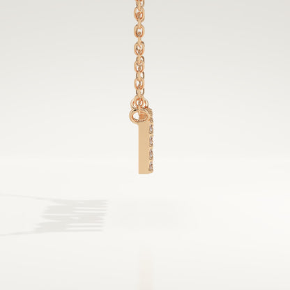 0.17 TCW Round Lab-Grown Diamond Mama Charm Necklace