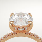2.0 CT Oval Cut Pave Lab-Grown Diamond Engagement Ring