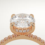 2.0 CT Oval Cut Pave Lab-Grown Diamond Engagement Ring