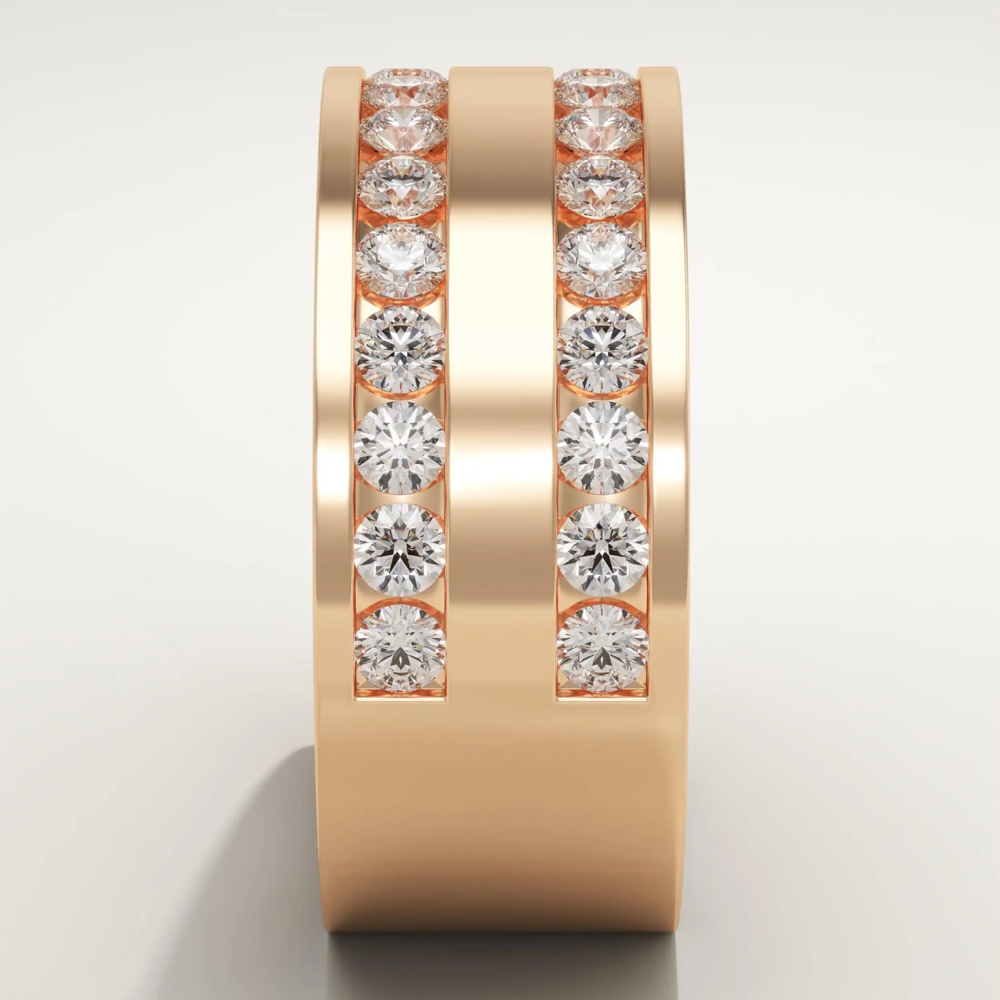 1.12 TCW Round Lab-Grown Diamond Channel Setting Wedding Band For Men