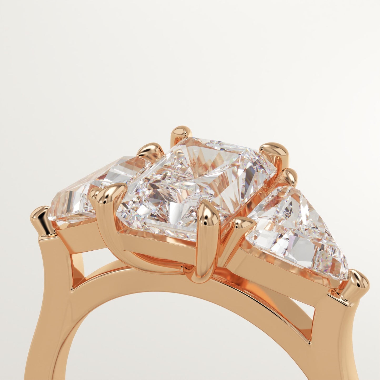 Radiant Cut Three Stone Lab-Grown Diamond Engagement Ring