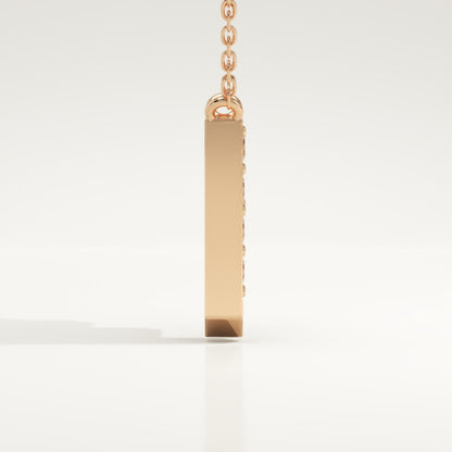 0.342 TCW Round Lab-Grown Diamond F Initial Necklace