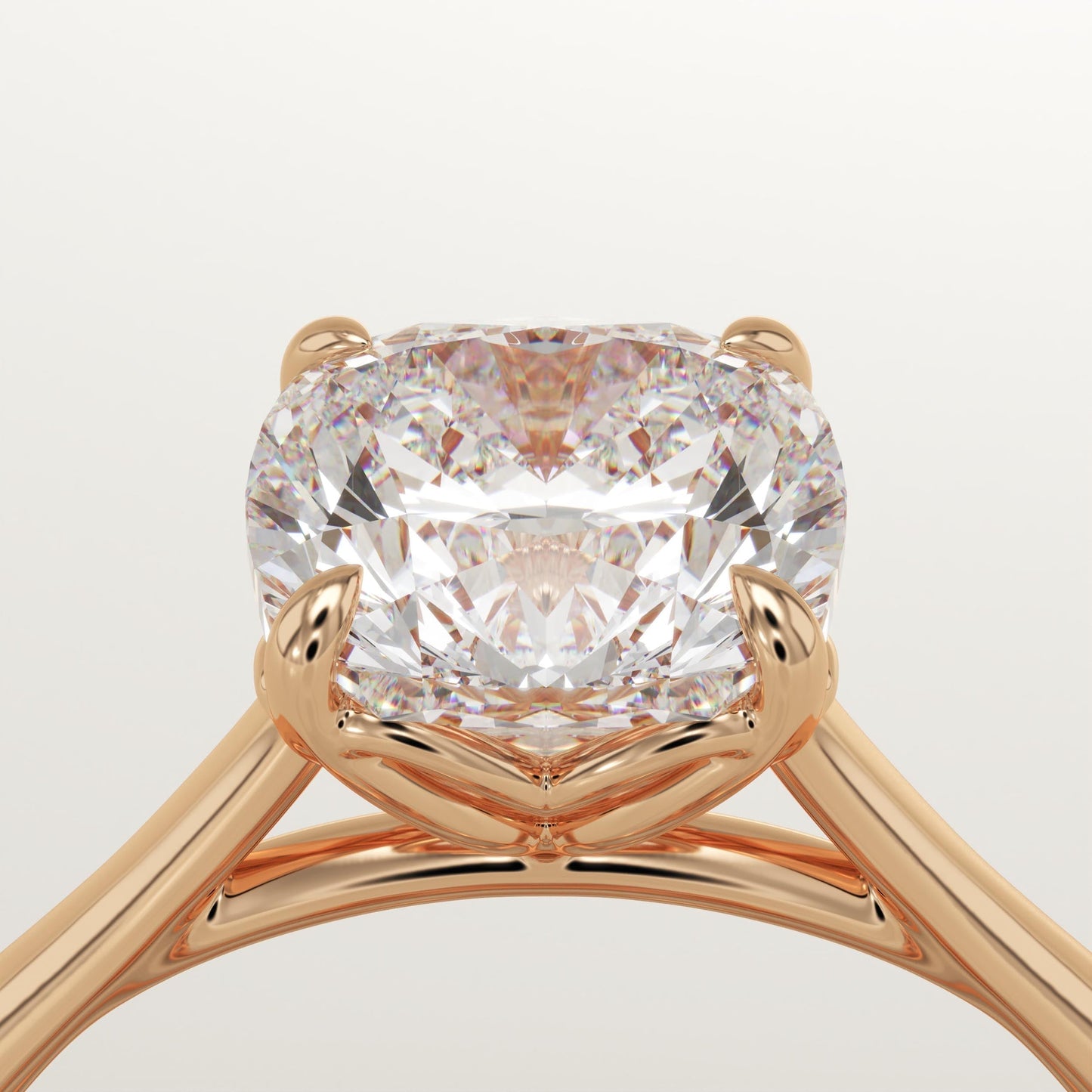 1.75 CT Cushion Cut Solitaire Moissanite Engagement Ring