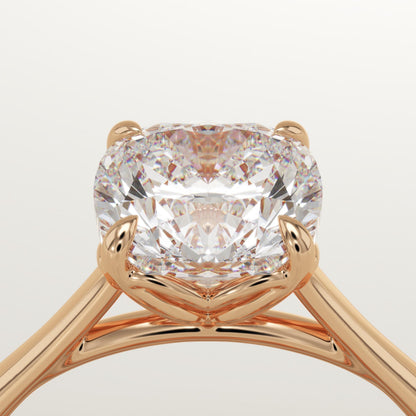 1.75 CT Cushion Cut Solitaire Moissanite Engagement Ring