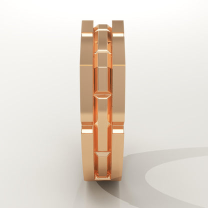 Geometric Wedding Band For Men