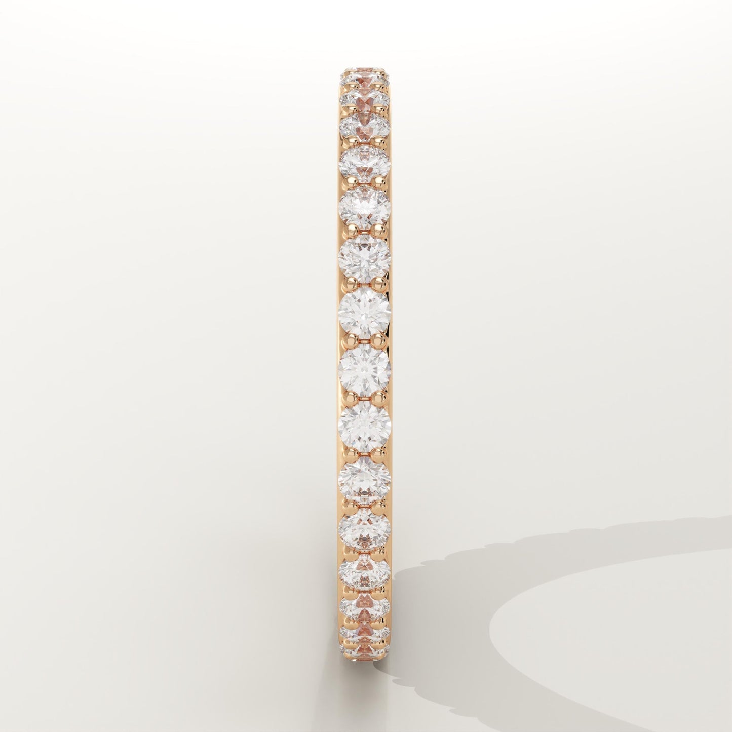 0.74 TCW Round Lab-Grown Diamond Full Eternity Wedding Band