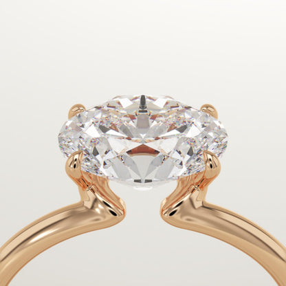 Oval Cut Solitaire Lab-Grown Diamond Engagement Ring