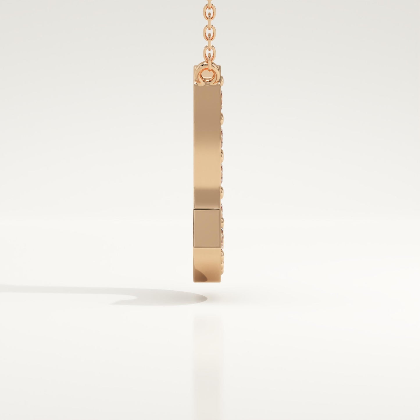0.356 TCW Round Lab-Grown Diamond J Initial Necklace