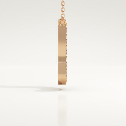 0.356 TCW Round Lab-Grown Diamond J Initial Necklace