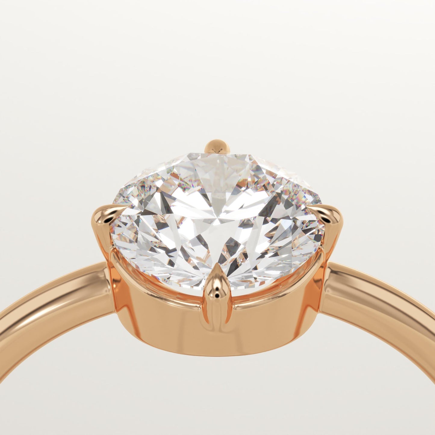 Round Cut Solitaire Lab-Grown Diamond Engagement Ring
