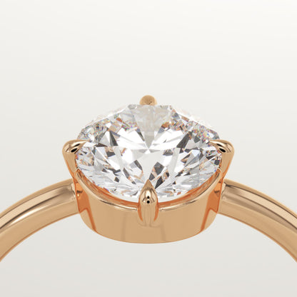 Round Cut Solitaire Lab-Grown Diamond Engagement Ring