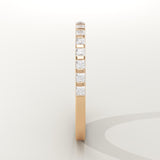 0.54 TCW Princess Cut Lab-Grown Diamond Half Eternity Wedding Band