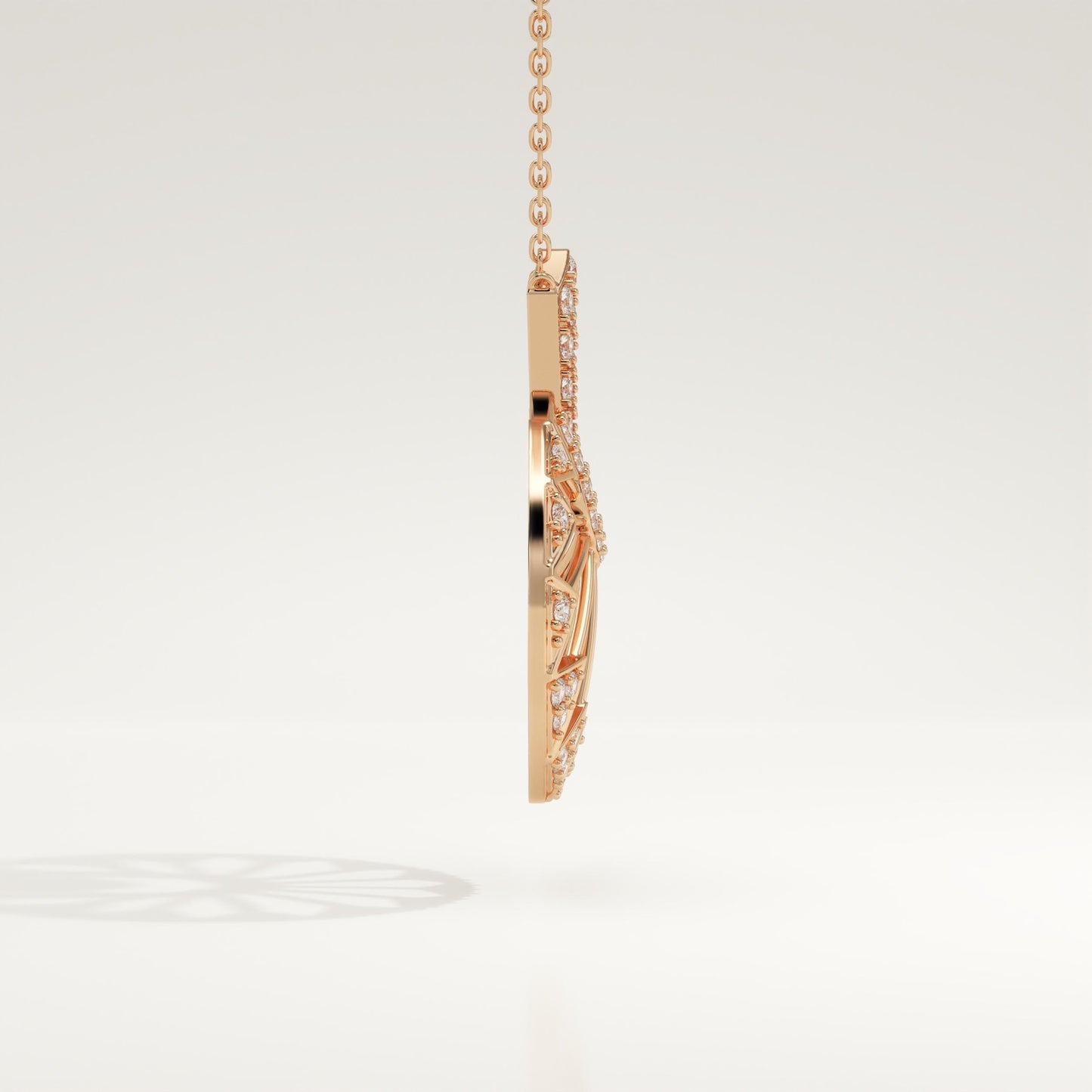 0.312 TCW Round Lab-Grown Diamond Charm Necklace