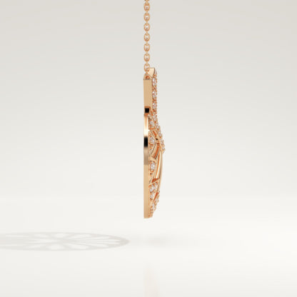 0.312 TCW Round Lab-Grown Diamond Charm Necklace