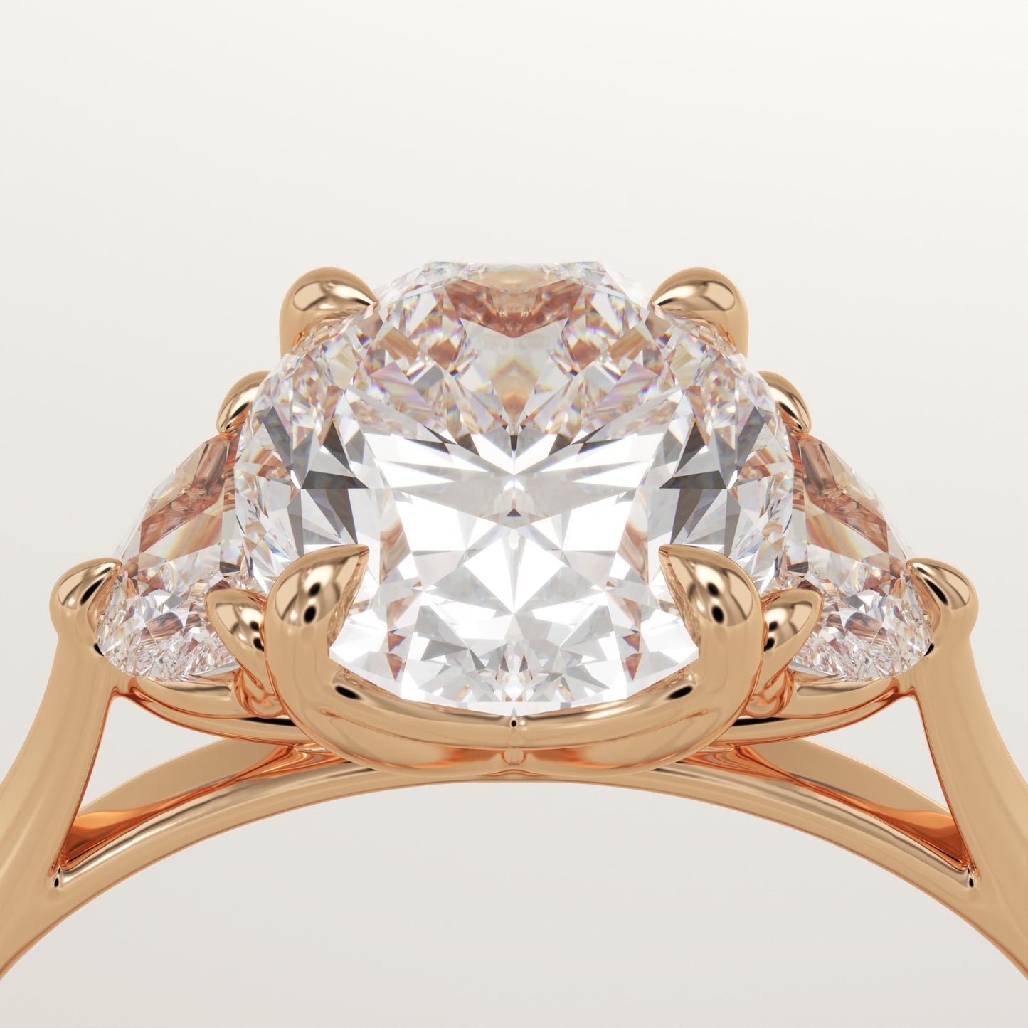 1.75 CT Oval Cut Three Stone Moissanite Engagement Ring