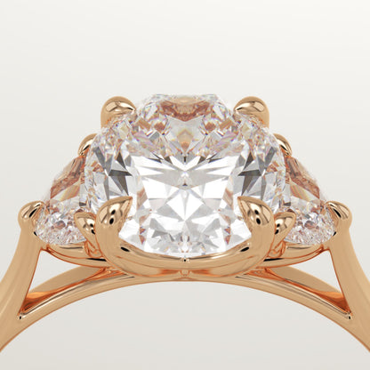 1.75 CT Oval Cut Three Stone Moissanite Engagement Ring