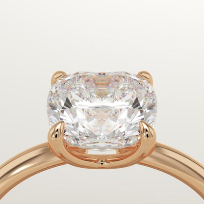 Cushion Cut Solitaire Lab-Grown Diamond Engagement Ring