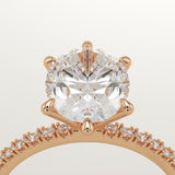 2.0 CT Oval Cut Pave Lab-Grown Diamond Engagement Ring