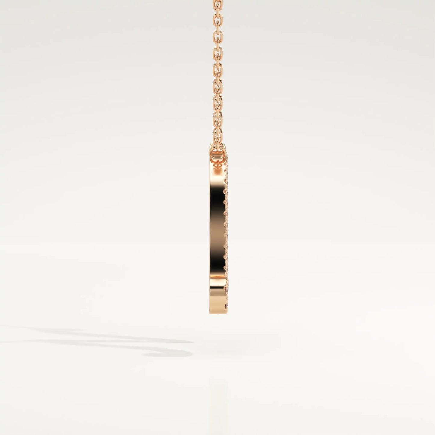 0.099 TCW Round Lab-Grown Diamond N Initial Necklace