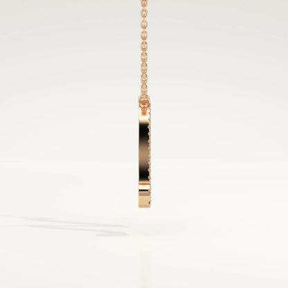 0.099 TCW Round Lab-Grown Diamond N Initial Necklace
