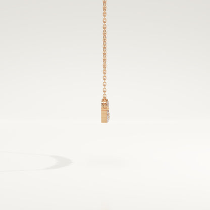 0.413 TCW Round Lab-Grown Diamond Curved Necklace