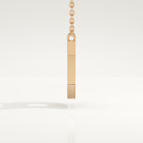 0.243 TCW Round Lab-Grown Diamond D Initial Necklace