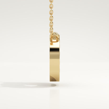 0.294 TCW Round Lab-Grown Diamond G Initial Necklace