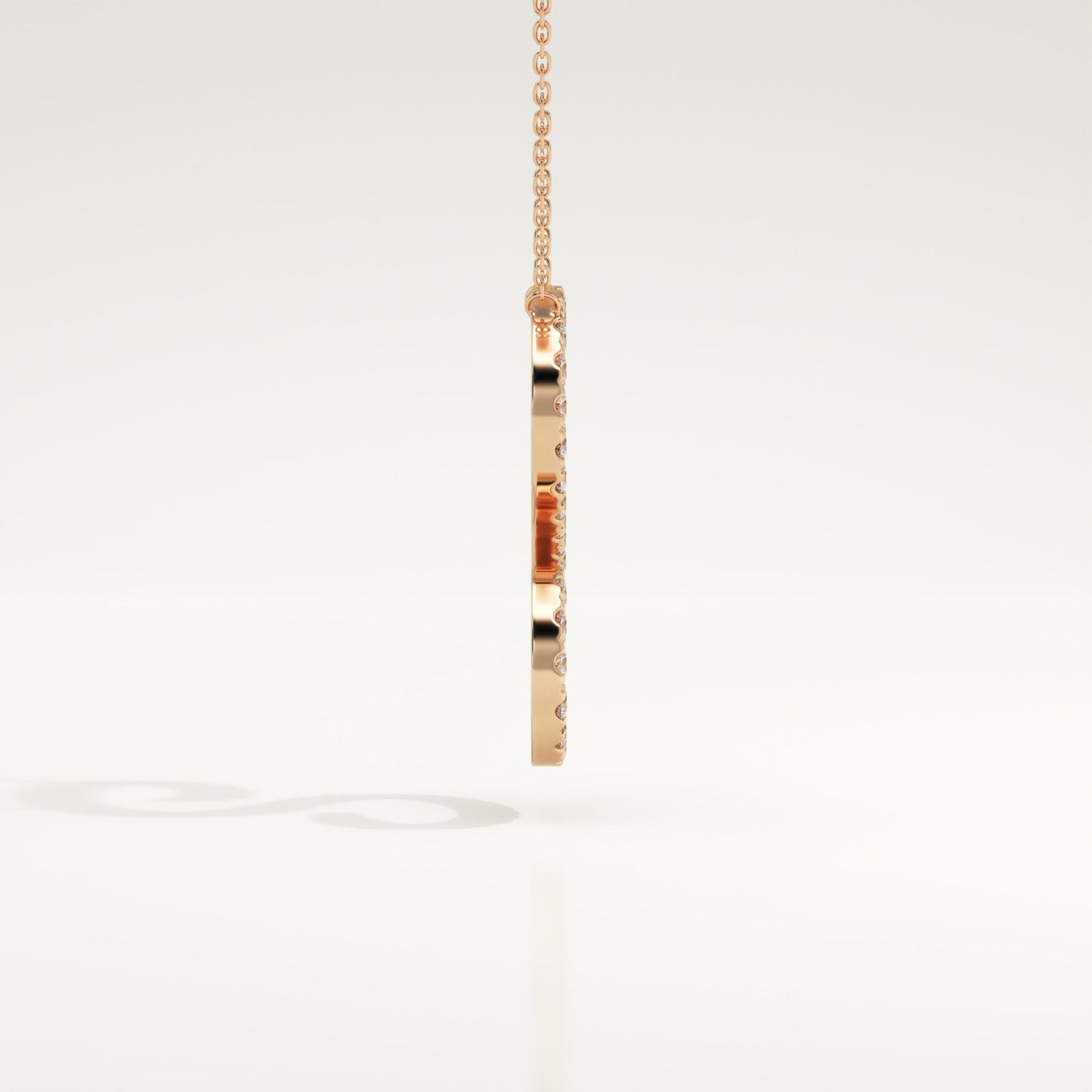 0.585 TCW Round Lab-Grown Diamond S Initial Necklace