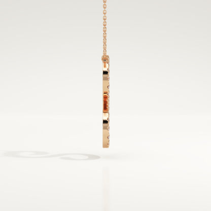 0.585 TCW Round Lab-Grown Diamond S Initial Necklace