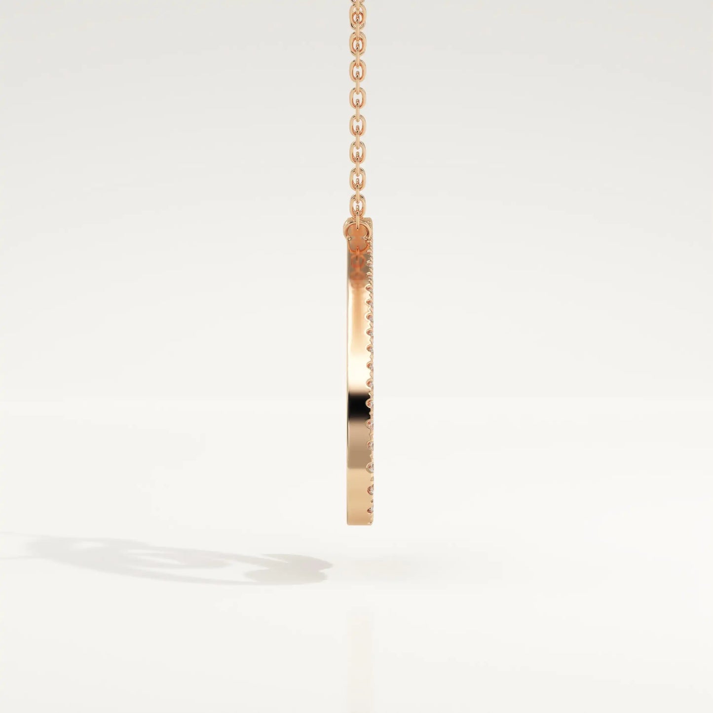 0.187 TCW Round Lab-Grown Diamond Q Initial Necklace