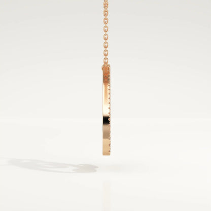 0.187 TCW Round Lab-Grown Diamond Q Initial Necklace